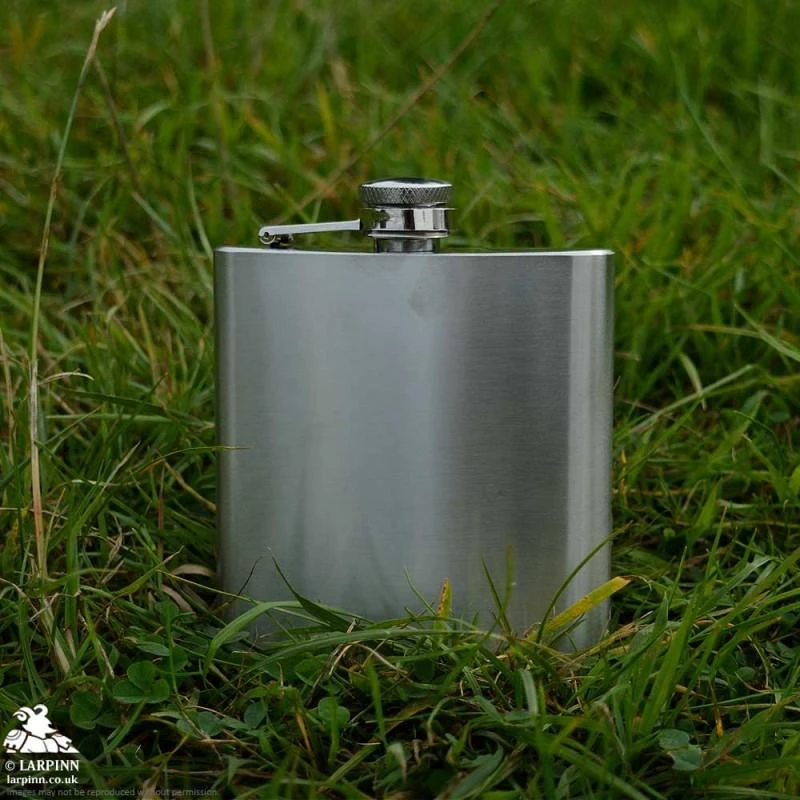 Hip Flask - Brushed Stainless Steel - 6oz 3 Hip Flask - Brushed Stainless Steel - 6oz