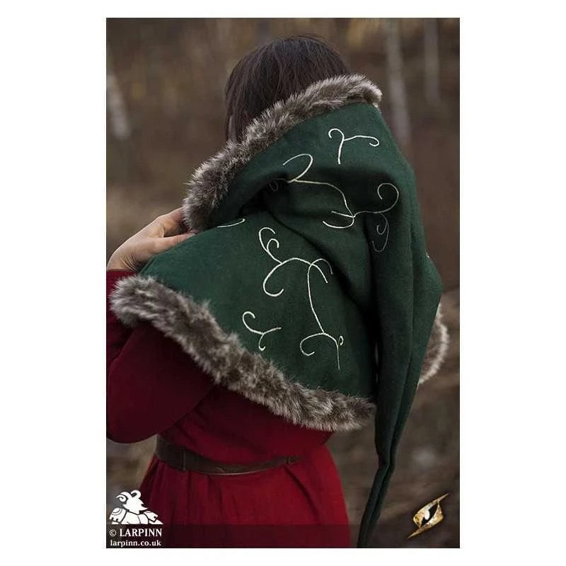Hood - Fur - Dark Green 4 Hood - Fur - Dark Green - Image 2