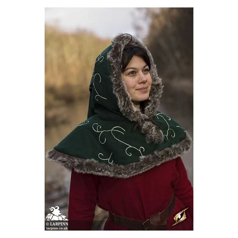 Hood - Fur - Dark Green 3 Hood - Fur - Dark Green