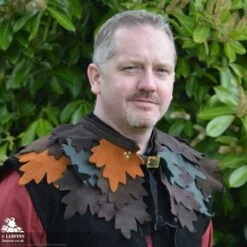 Keyleth Druid Suede Leaf Mantle - Brown