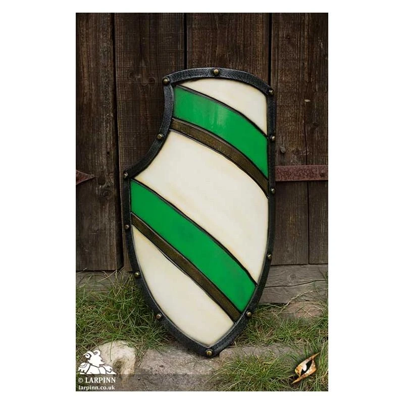 Knight's Shield - Green & White - 32IN X 21IN - LARP 7 Knight's Shield - Green & White - 32IN X 21IN - LARP - Image 5