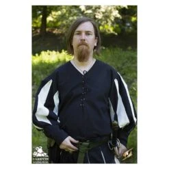 Landsknecht Shirt - Black/White -Larp Inn landsknecht shirt black white 2