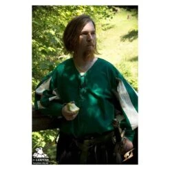 Landsknecht Shirt - Green/White -Larp Inn landsknecht shirt greenwhite 3