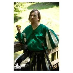 Landsknecht Shirt - Green/White -Larp Inn landsknecht shirt greenwhite 4