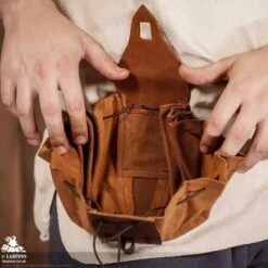 Lazarus Leather Coin Pouch - Brown 8 Lazarus Leather Coin Pouch - Brown -Larp Inn lazarus leather coin pouch brown 2