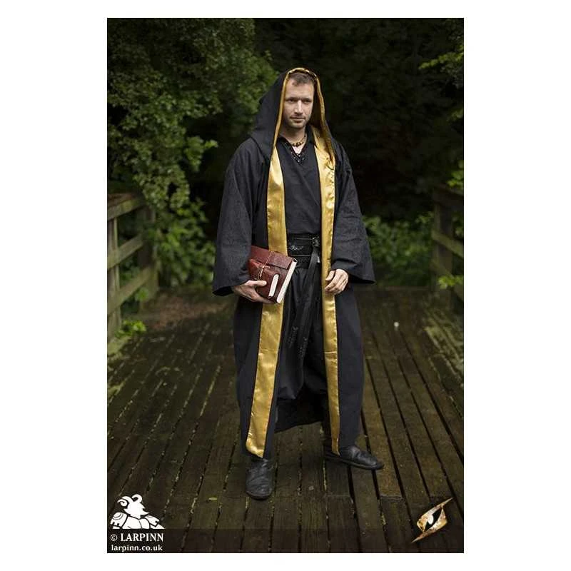 Magicians Robe - Black & Gold 4 Magicians Robe - Black & Gold - Image 2