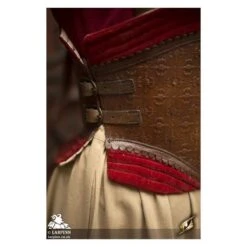 Margot Corset - Brown/Red -Larp Inn margot corset brown red 4