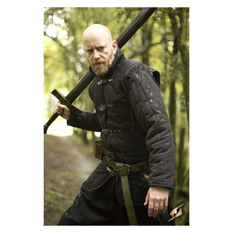 Medieval Warrior Gambeson - Black 4 Medieval Warrior Gambeson - Black - Image 2