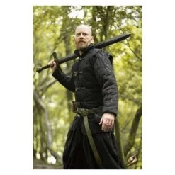 Medieval Warrior Gambeson - Black 9 Medieval Warrior Gambeson - Black -Larp Inn medieval warrior gambeson black 3