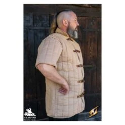 Medieval Warrior Gambeson Sleeves - Short - Beige -Larp Inn medieval warrior gambeson sleeves short beige 2