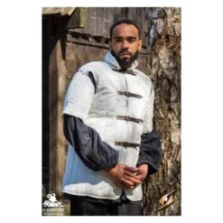 Medieval Warrior Gambeson Sleeves - Short - White -Larp Inn medieval warrior gambeson sleeves short white 2