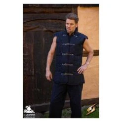 Medieval Warrior Gambeson - Torso - Black -Larp Inn medieval warrior gambeson torso black 4