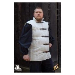 Medieval Warrior Gambeson - Torso - White -Larp Inn medieval warrior gambeson torso white 3