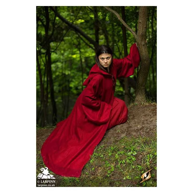 Monk Robe - Dark Red 4 Monk Robe - Dark Red - Image 2