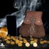 Kalia Leather Belt Pouch - Brown -Larp Inn myloch leather belt pouch brown 1