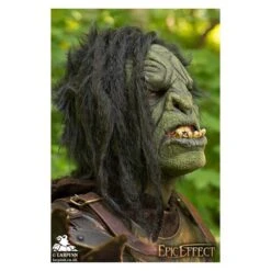 Orc Brute Mask With Hair - Green -Larp Inn orc brute mask with hair green 3
