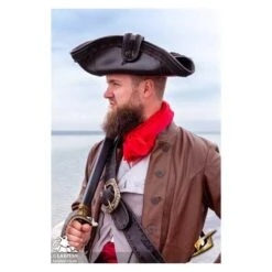 Pirate Tricorn - Faux Leather Hat 17 Pirate Tricorn - Faux Leather Hat -Larp Inn pirate tricorn faux leather hat 5