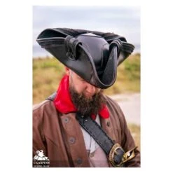 Pirate Tricorn - Faux Leather Hat 19 Pirate Tricorn - Faux Leather Hat -Larp Inn pirate tricorn faux leather hat 7