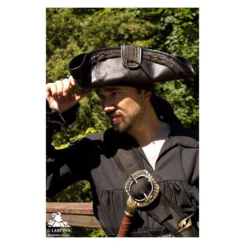 Pirate Tricorn - Leather Hat 4 Pirate Tricorn - Leather Hat - Image 2