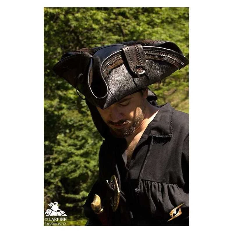 Pirate Tricorn - Leather Hat 3 Pirate Tricorn - Leather Hat