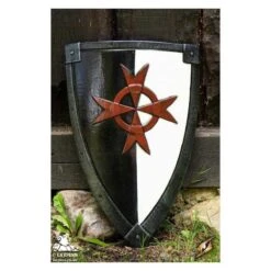 Red Templar Shield - 28IN X 20IN - LARP