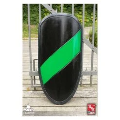 RFB Large Kite Shield - Black/Green - 39IN X 22IN - LARP
