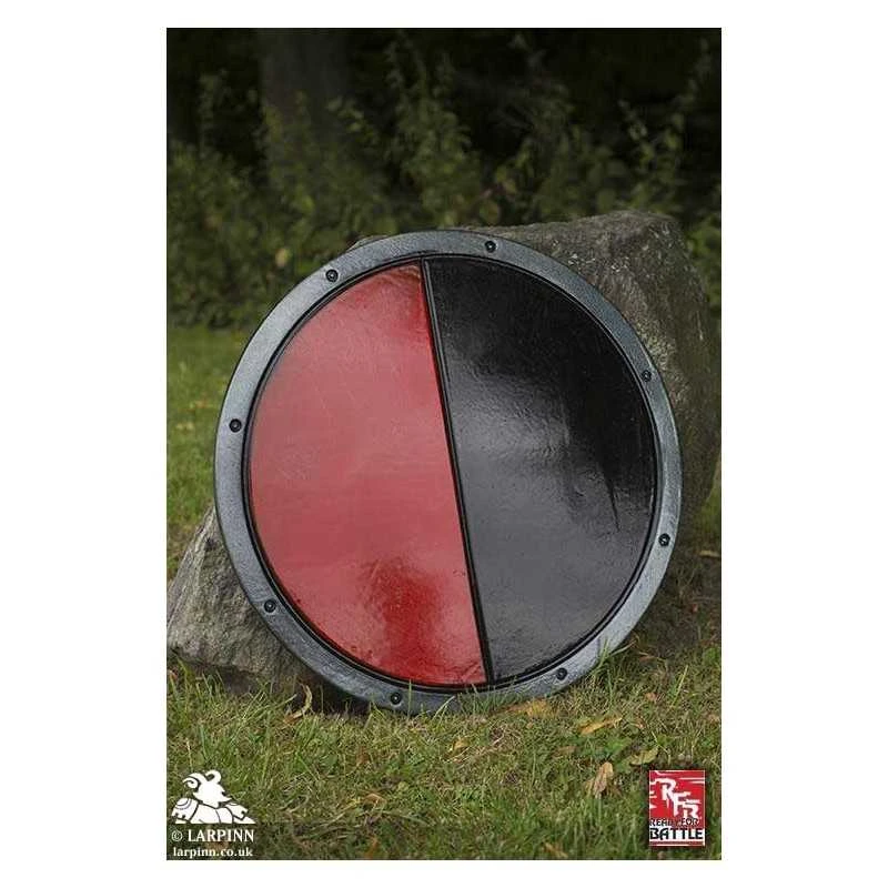 RFB Round Shield - Red & Black - 20IN - LARP 3 RFB Round Shield - Red & Black - 20IN - LARP