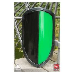 RFB Small Kite Shield - Black/Green - 23IN X 15IN - LARP