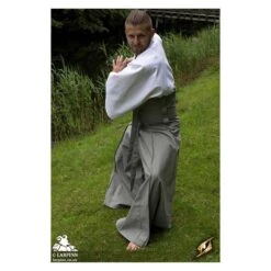 Samurai Trousers - Grey -Larp Inn samurai trousers grey 4