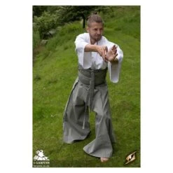Samurai Trousers - Grey -Larp Inn samurai trousers grey 5