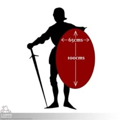 Scutum Roman Shield - Oval - 40IN X 26IN - LARP -Larp Inn scutum roman shield oval larp 2