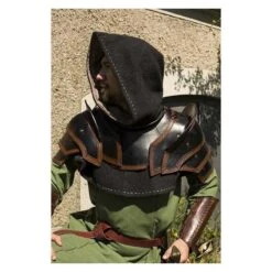 Shoulder Armour & Neck Guard - Black/Brown