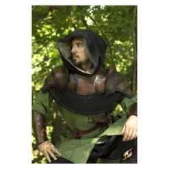 Shoulder Armour & Neck Guard - Brown/Black 10 Shoulder Armour & Neck Guard - Brown/Black -Larp Inn shoulder armour neck guard brown black 3