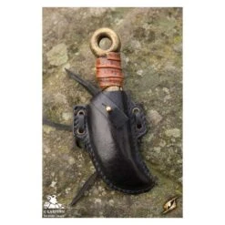 Skinner Throwing Dagger And Holder - Black