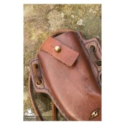 Skinner Throwing Dagger And Holder - Brown -Larp Inn skinner throwing dagger and holder brown 2