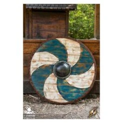 Thegn Saxon Shield - Blue/White - 32IN - LARP