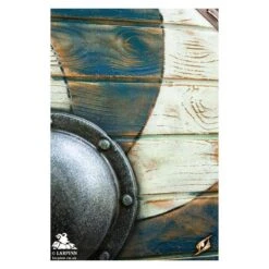 Thegn Saxon Shield - Blue/White - 32IN - LARP -Larp Inn thegn saxon shield bluewhite 32in larp 3