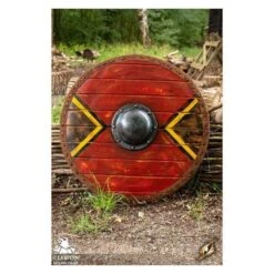 Thegn Saxon Shield - Red - 28IN - LARP
