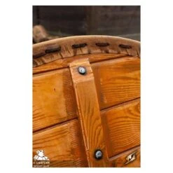 Thegn Saxon Shield - Wood/White - 32IN - LARP -Larp Inn thegn saxon shield woodwhite 32in larp 4