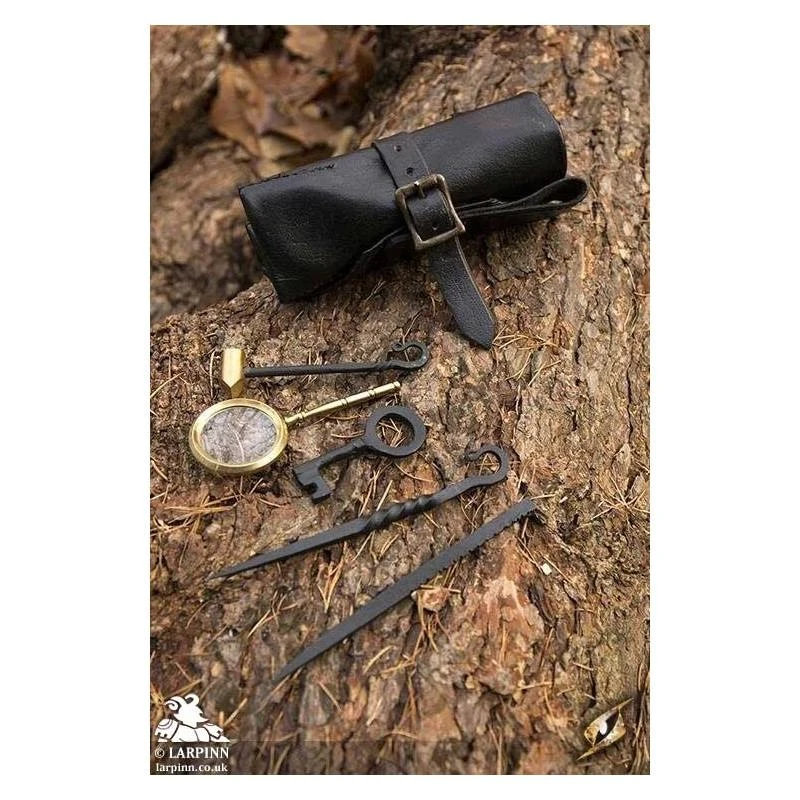 Thieves Tools In Leather Roll Bag - Black 4 Thieves Tools In Leather Roll Bag - Black - Image 2