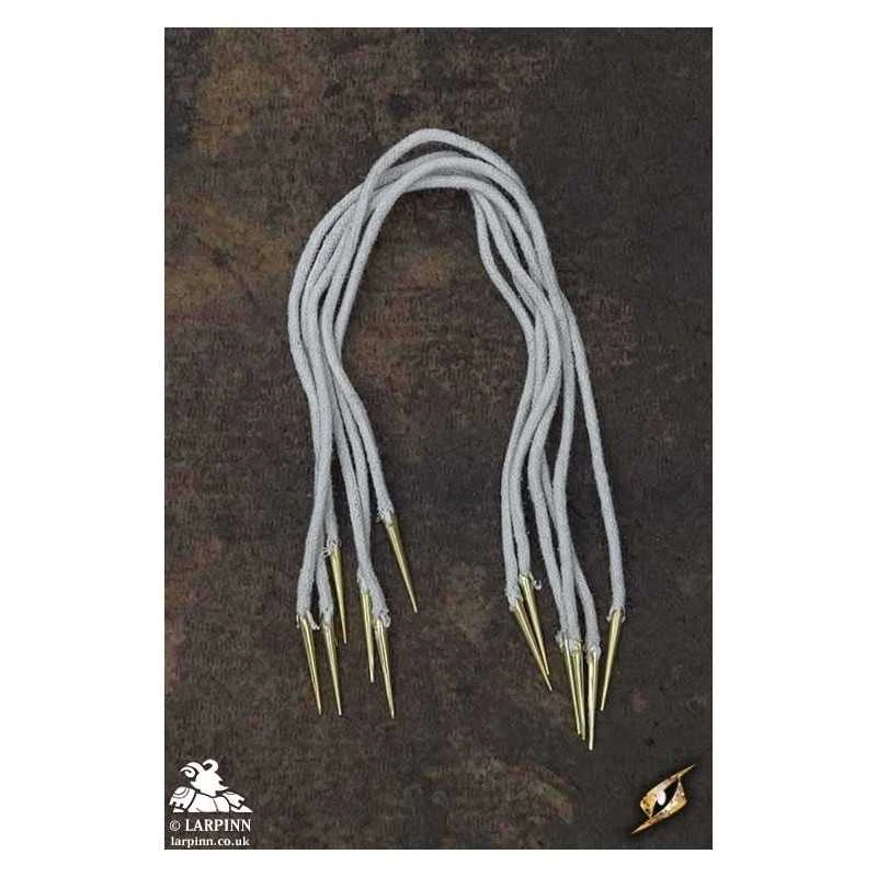 Tie Strings With Points - Off White 3 Tie Strings With Points - Off White