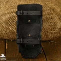 Ulric Arm Bracers - Black Leather -Larp Inn ulric arm bracers black leather 2