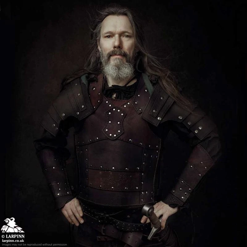 Ulric Leather Shoulder Armour - Brown 4 Ulric Leather Shoulder Armour - Brown - Image 2