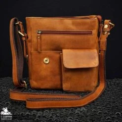 Vegvisir Leather Shoulder Bag -Larp Inn vegvisir leather shoulder bag 3