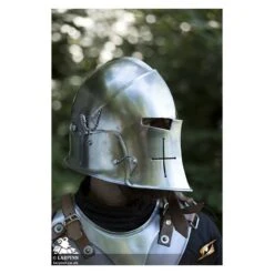 Visored Barbuta Helmet 11 Visored Barbuta Helmet -Larp Inn visored barbuta helmet 2