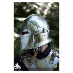 Visored Barbuta Helmet 13 Visored Barbuta Helmet -Larp Inn visored barbuta helmet 4