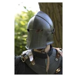 Visored Barbuta Helmet - Epic Dark -Larp Inn visored barbuta helmet epic dark 2