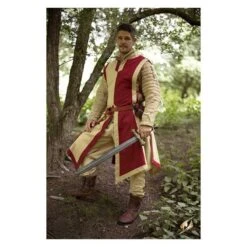 War Tabard - Dark Red & Beige