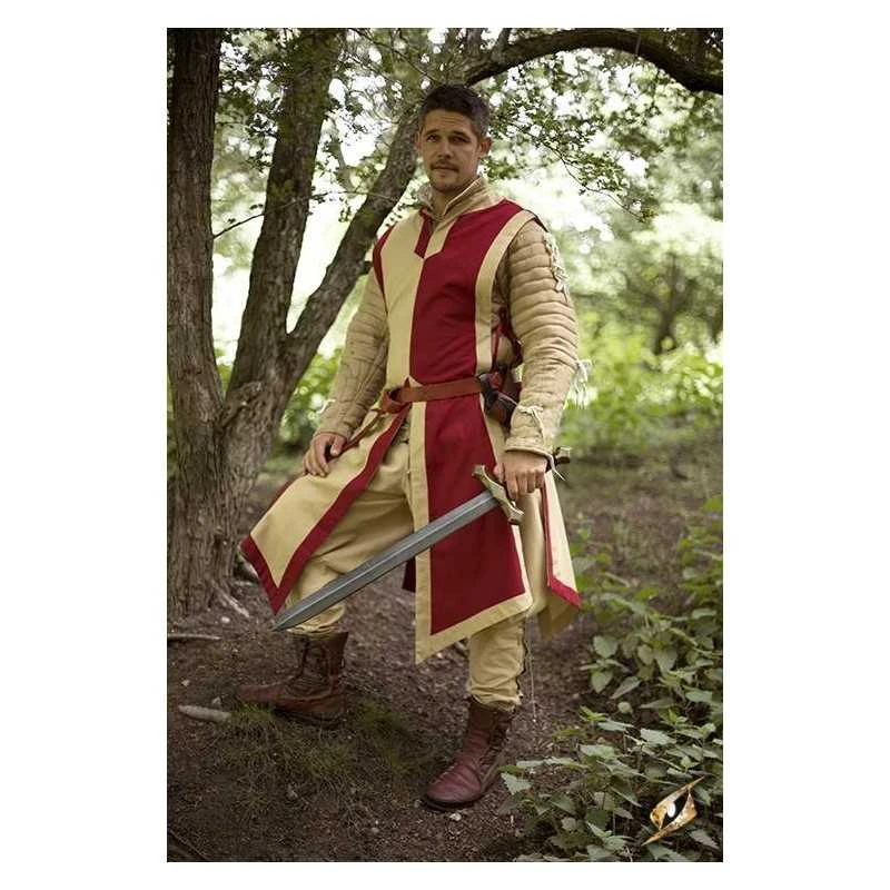 War Tabard - Dark Red & Beige 3 War Tabard - Dark Red & Beige