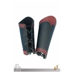 Warrior Bracers - Leather - Black & Red -Larp Inn warrior bracers leather black red 3